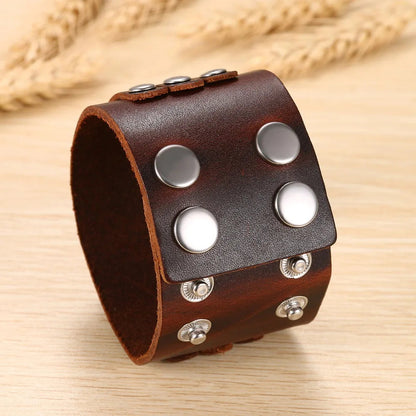 Funki Findz | Bracelets | Unisex Leather Studded Wristband