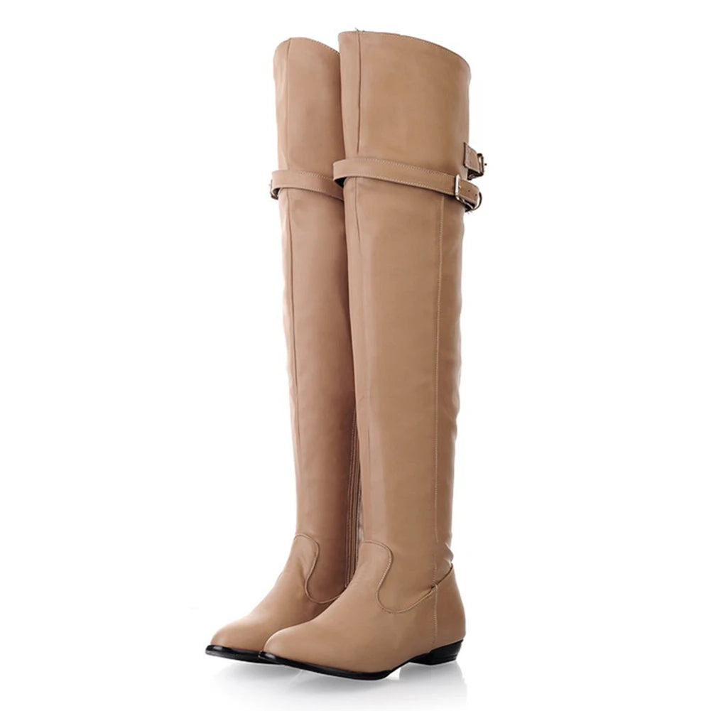 Funki Findz | Boots | Women's Over-The-Knee-High Flat Boots