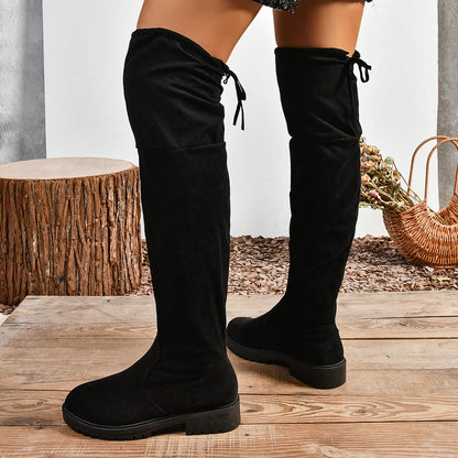 Funki Findz | Boots | Women's Over Knee Tie Up Platform Boots