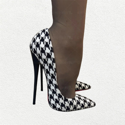 Funki Findz | Shoes | Women's Custom Houndstooth Super High Heels