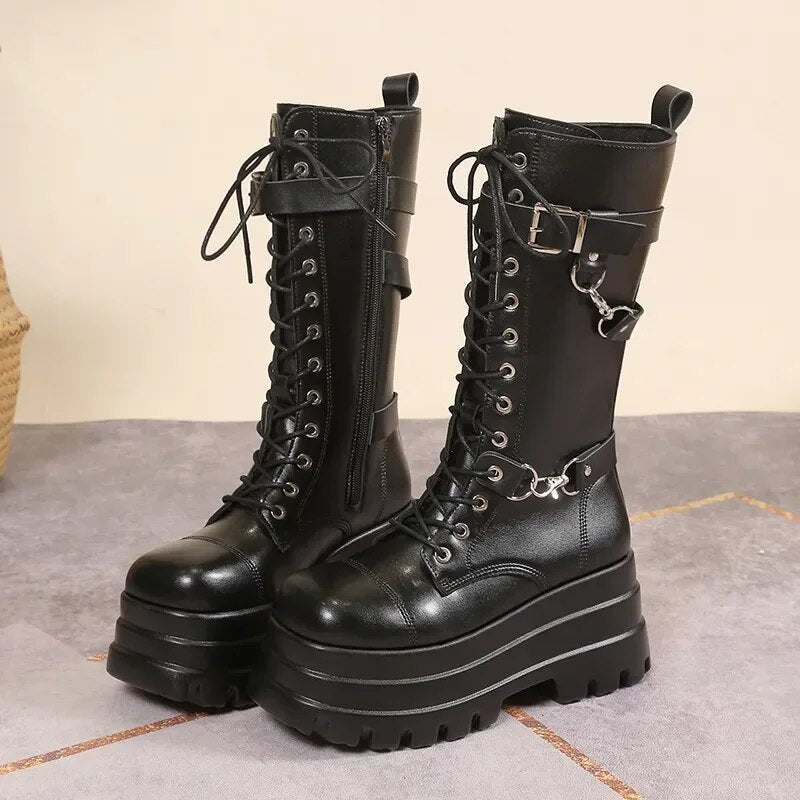 Funki Findz | Boots | Women's Gothic Punk Retro Biker Boots