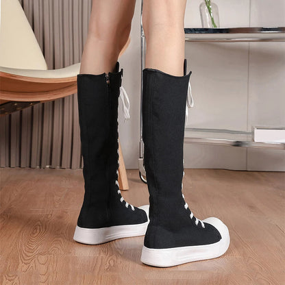 Funki Findz | Boots | Women's Streetwear Lace Up Canvas Boots