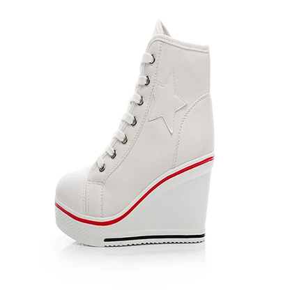 Funki Findz | Boots | Women's Canvas Elevator Platform Sneaker