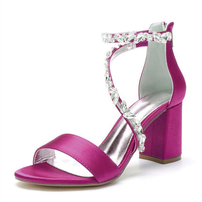 Funki Findz | Shoes | Women's Crystal Silk Wedding Sandals