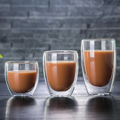 Funki Findz | Cups | Glass Double Wall Borosilicate Mug Sets