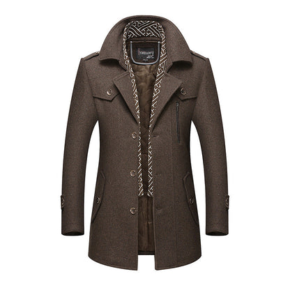 Funki Findz | Jackets | Men's Long Winter Warm Lined Dust Coat