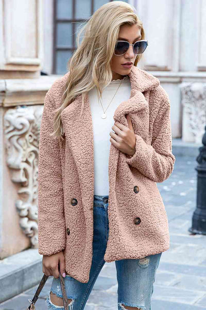 Funki Findz | Jackets | Women's Full Lapel Collar Sherpa Coat