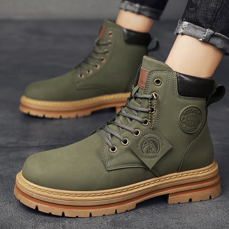 Funki Findz | Boots | Men's High Top Boots Leather Work Boots
