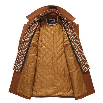 Funki Findz | Jackets | Men's Long Winter Warm Lined Dust Coat