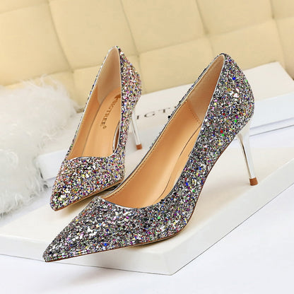 Funki Findz | Shoes | Women's High Heel Glitter Prom Pumps