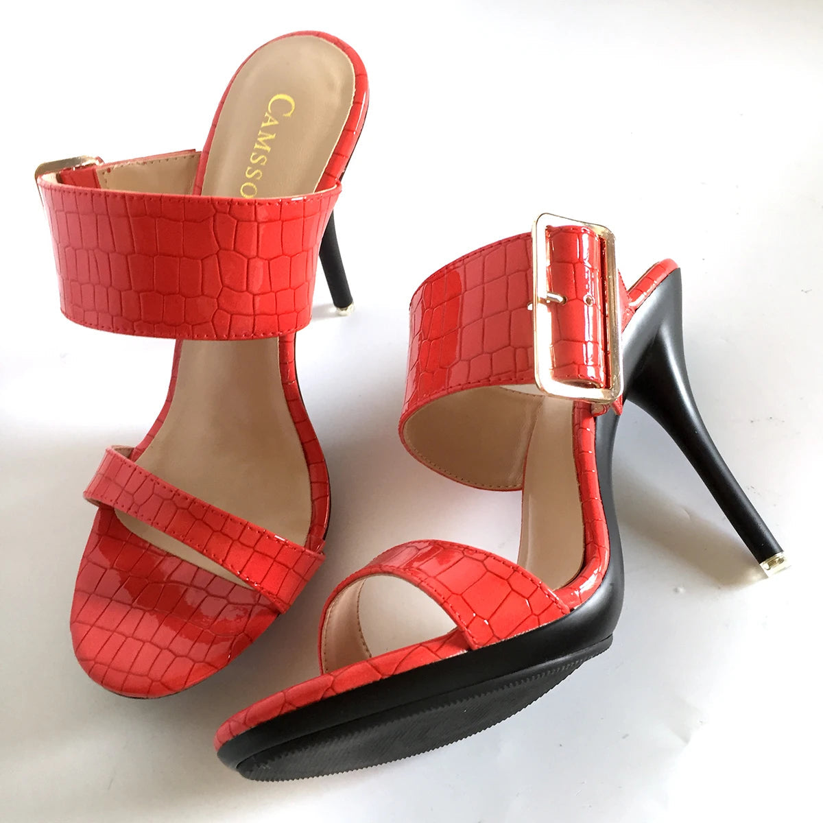 Funki Findz | Shoes | Women's Big Buckle High Heel Slides
