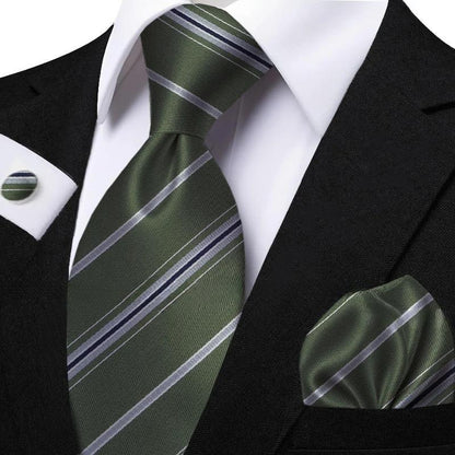 Funki Findz | Neckties | Men's Classic Striped Jacquard Tie Set