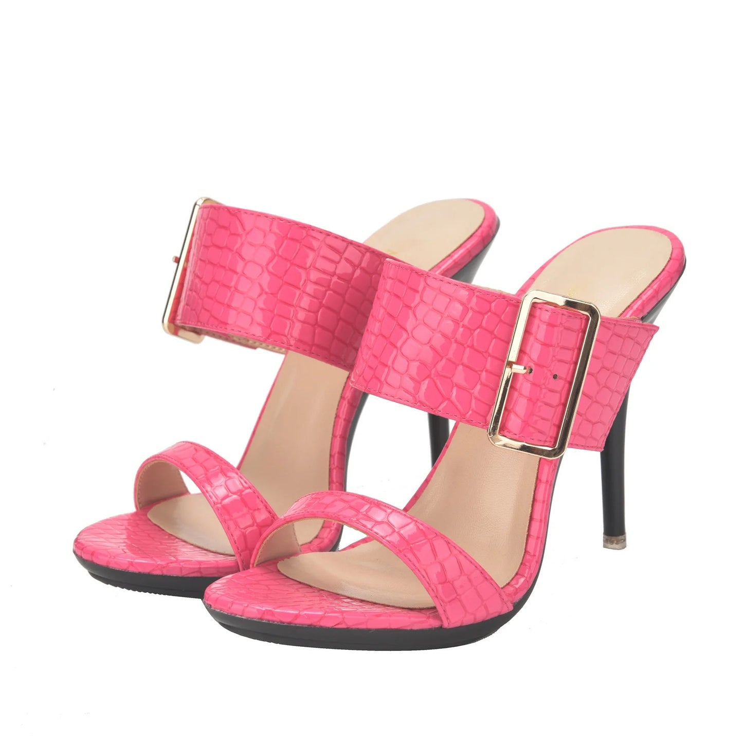 Funki Findz | Shoes | Women's Big Buckle High Heel Slides