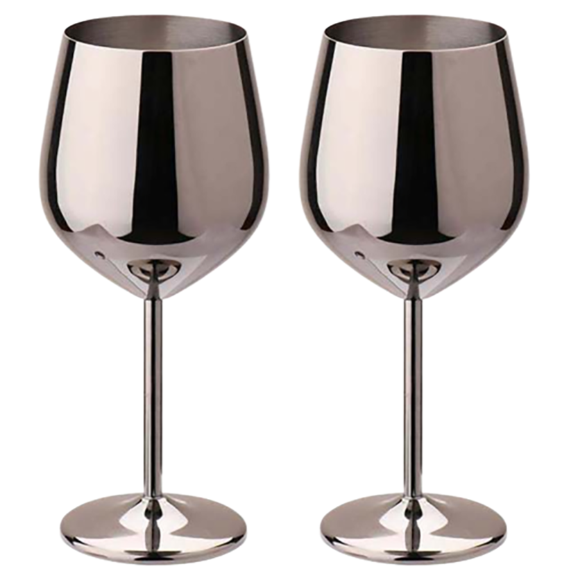 Funki Findz | Glasses | Stainless Steel Champagne Flutes 2 Pcs