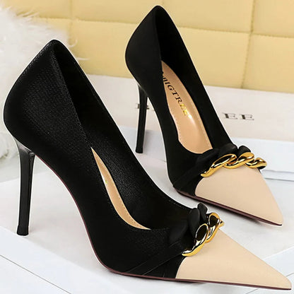 Funki Findz | Shoes | Women's Two Toned Buckle Toe Pumps