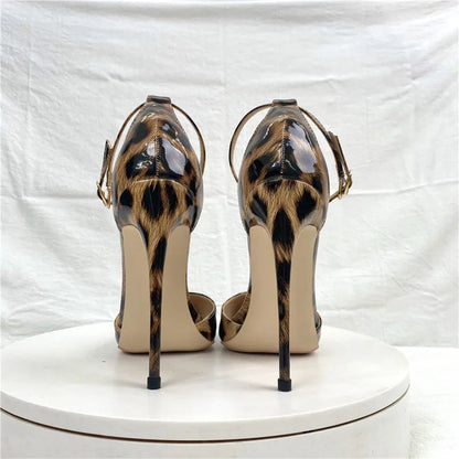 Funki Findz | Shoes | Women's Patent Leopard Stiletto Sandals