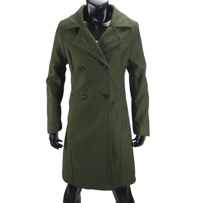 Funki Findz | Jackets | Women's Slim Fit Double Breast Overcoat