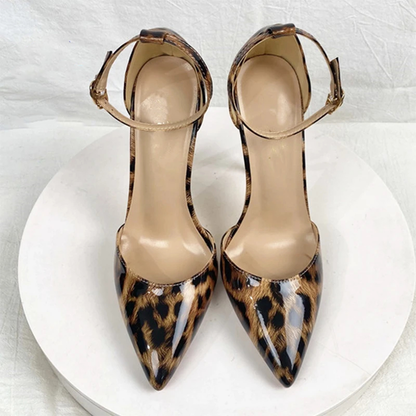 Funki Findz | Shoes | Women's Patent Leopard Stiletto Sandals