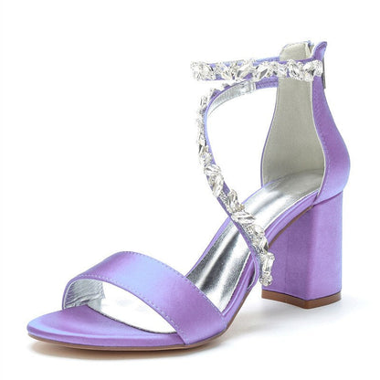 Funki Findz | Shoes | Women's Crystal Silk Wedding Sandals