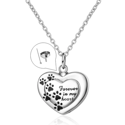 Funki Findz | Cremation Urn Necklaces | Heart Paw Pendant