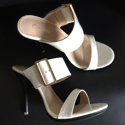 Funki Findz | Shoes | Women's Big Buckle High Heel Slides