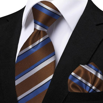 Funki Findz | Neckties | Men's Classic Striped Jacquard Tie Set