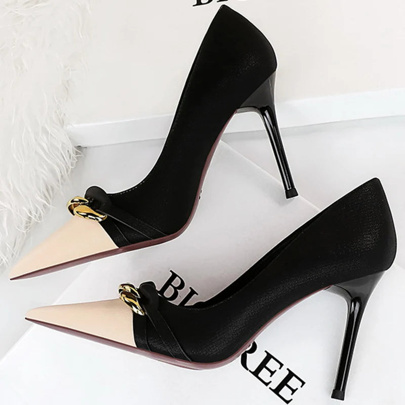 Funki Findz | Shoes | Women's Two Toned Buckle Toe Pumps