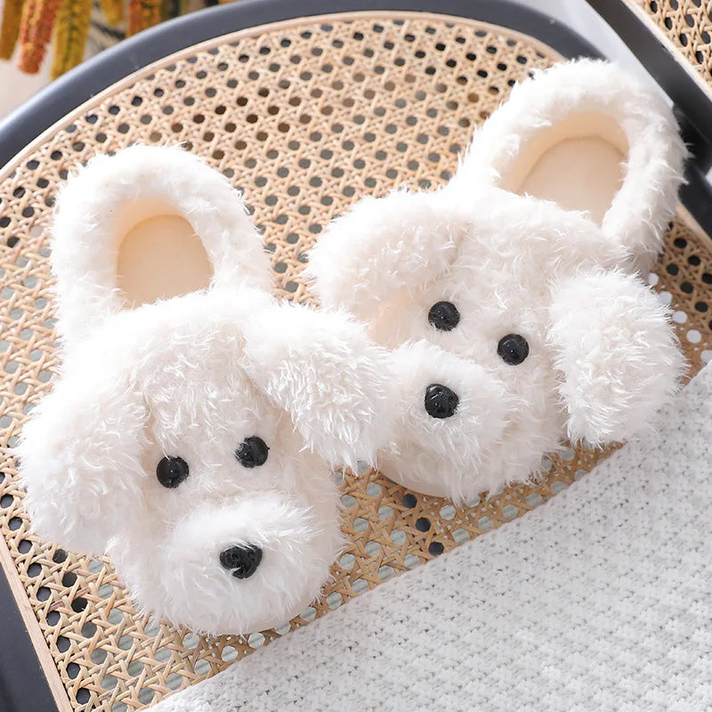 Funki Findz | Shoes | Women's Fluffy Warm Cartoon Dog Slippers