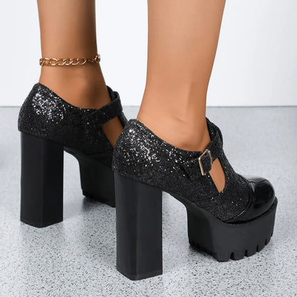 Funki Findz | Shoes | Women's High Block Heeled Mary Janes