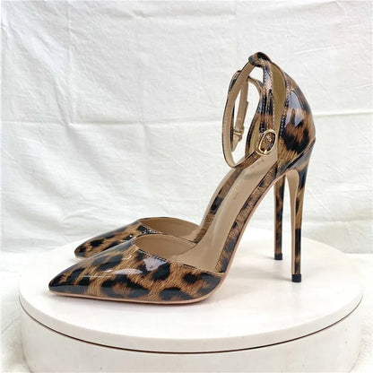 Funki Findz | Shoes | Women's Patent Leopard Stiletto Sandals