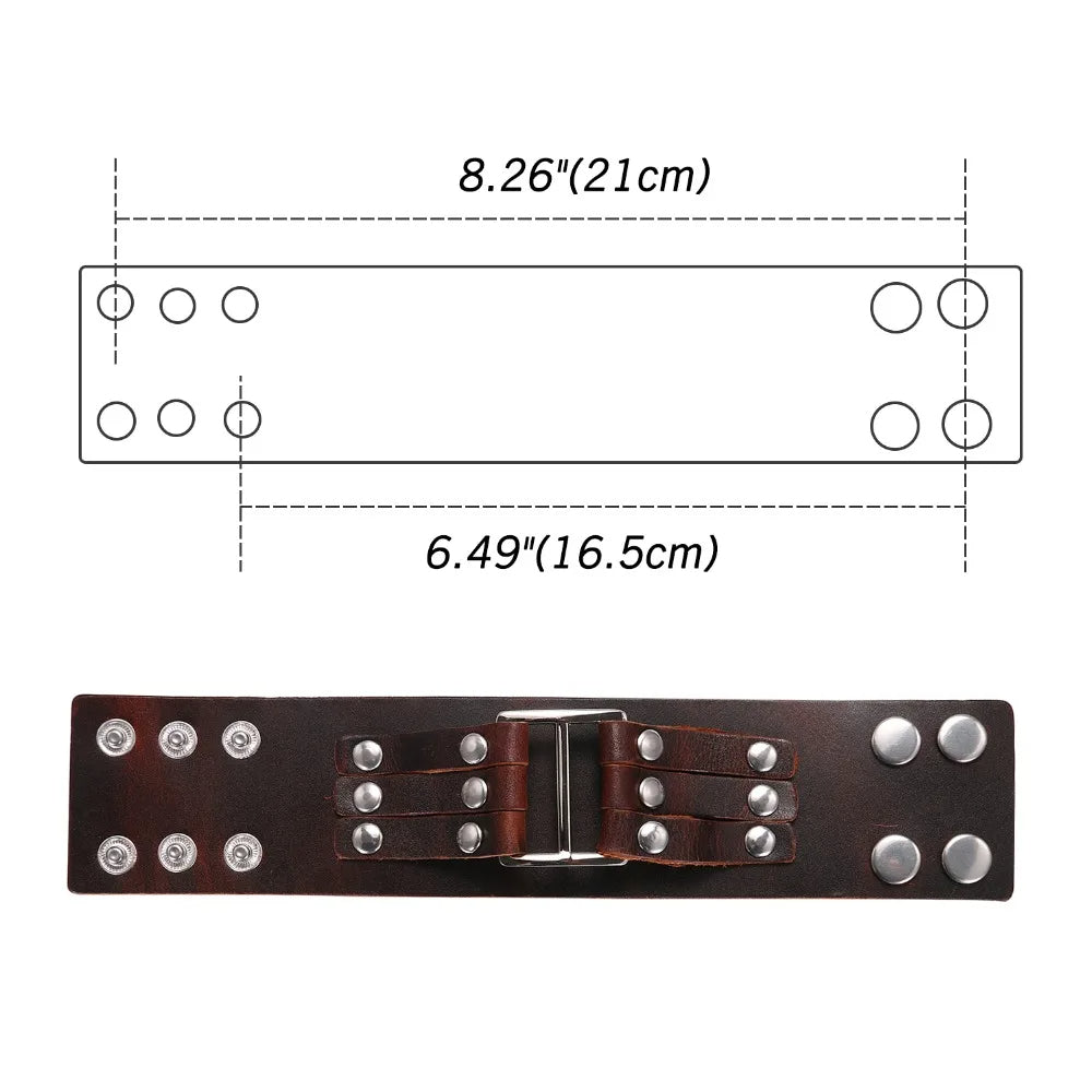 Funki Findz | Bracelets | Unisex Leather Studded Wristband