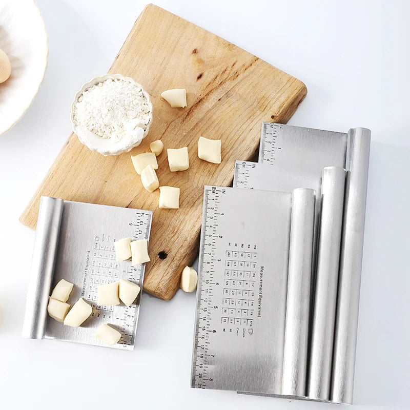 Funki Findz | Cooking Scrapers | Stainless Steel Dough Cutter