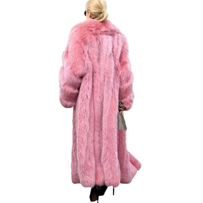 Funki Findz | Jackets | Women's Pink Faux Fur Mid-length Coat