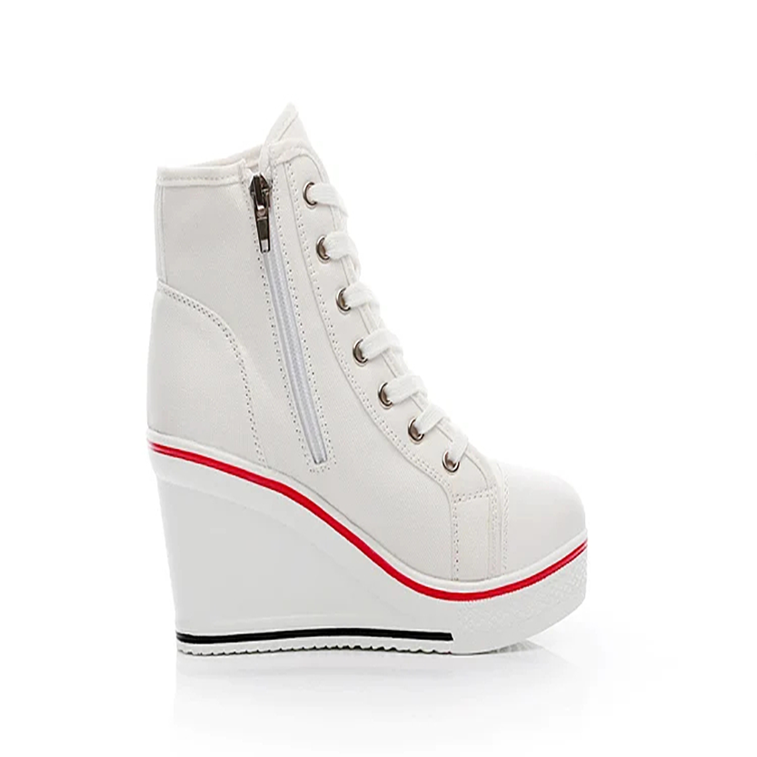 Funki Findz | Boots | Women's Canvas Elevator Platform Sneaker