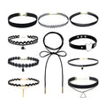 Funki Findz | Necklaces | Women's Black Leather Velvet Chokers