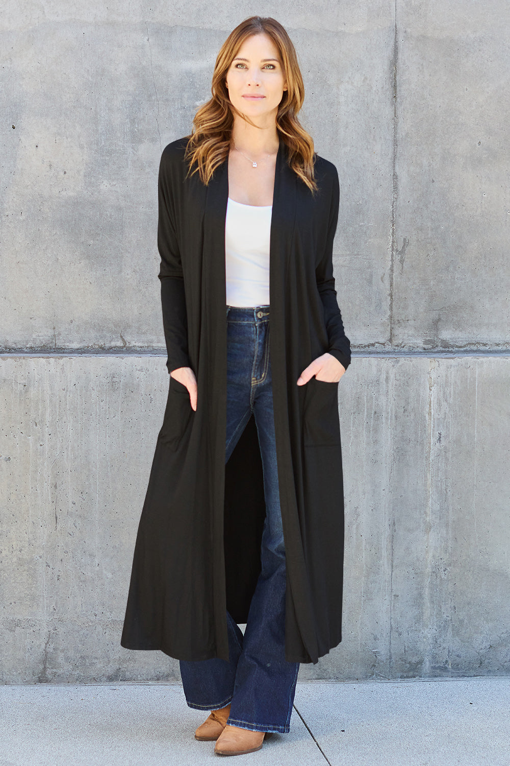 Funki Findz | Jackets | Women's Open Front Long Sleeve Coat