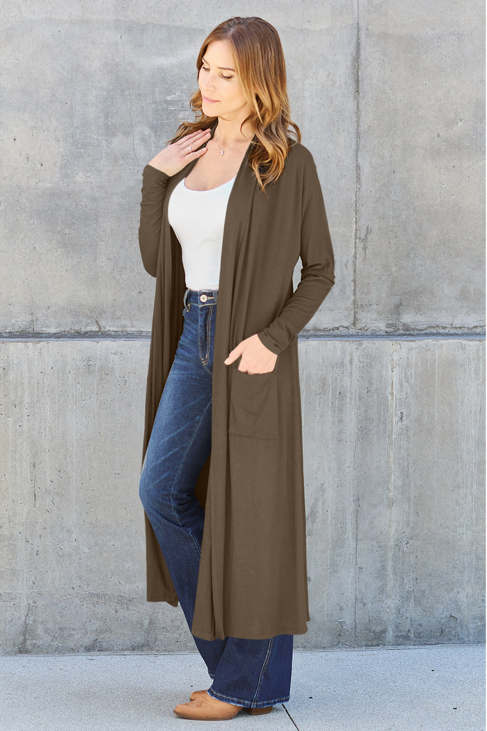 Funki Findz | Jackets | Women's Open Front Long Sleeve Coat