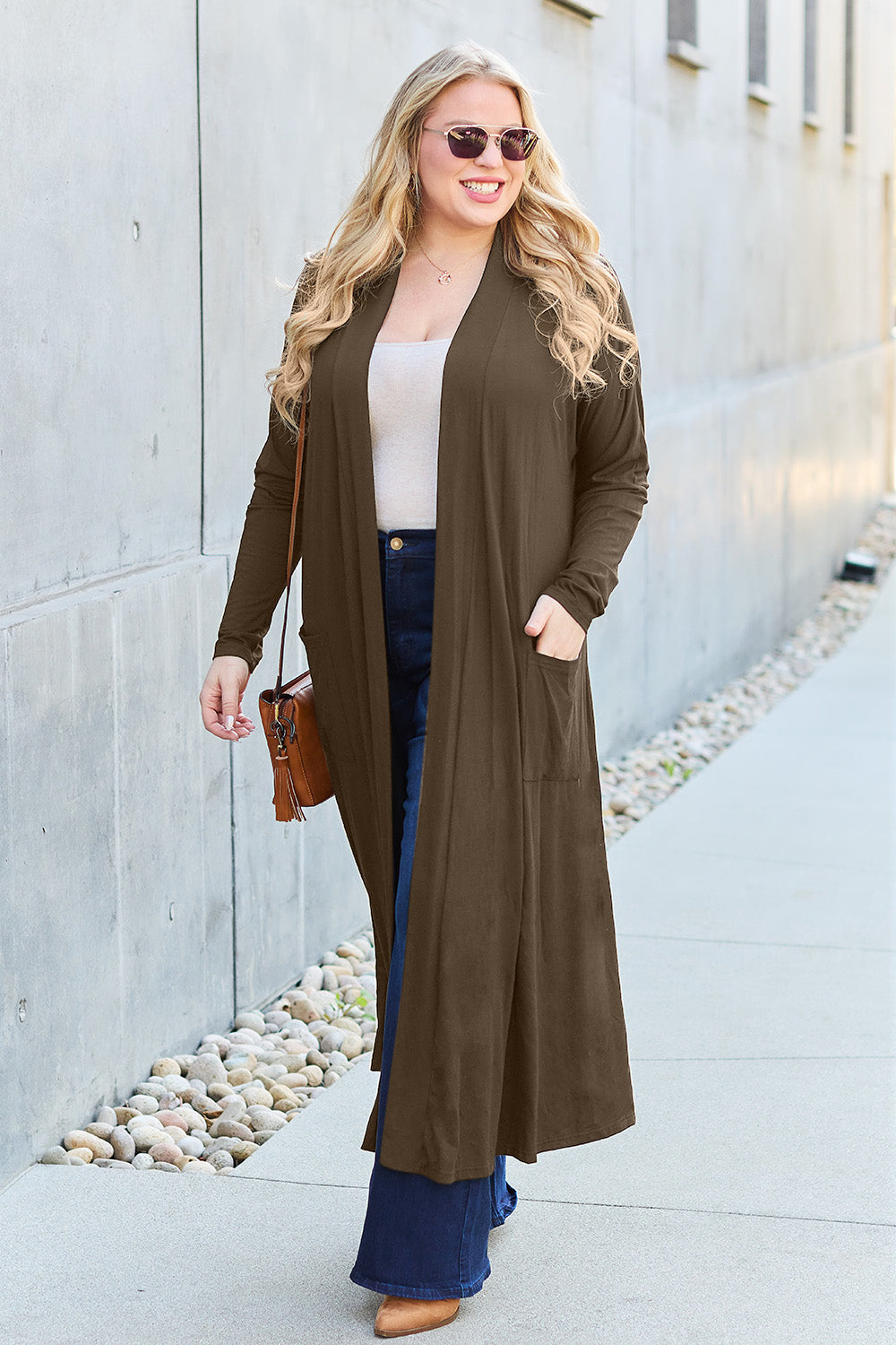 Funki Findz | Jackets | Women's Open Front Long Sleeve Coat