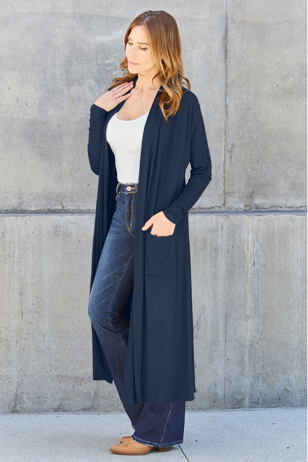 Funki Findz | Jackets | Women's Open Front Long Sleeve Coat