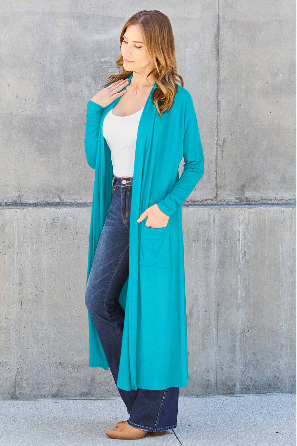 Funki Findz | Jackets | Women's Open Front Long Sleeve Coat