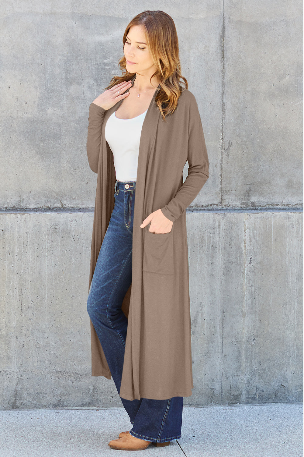 Funki Findz | Jackets | Women's Open Front Long Sleeve Coat