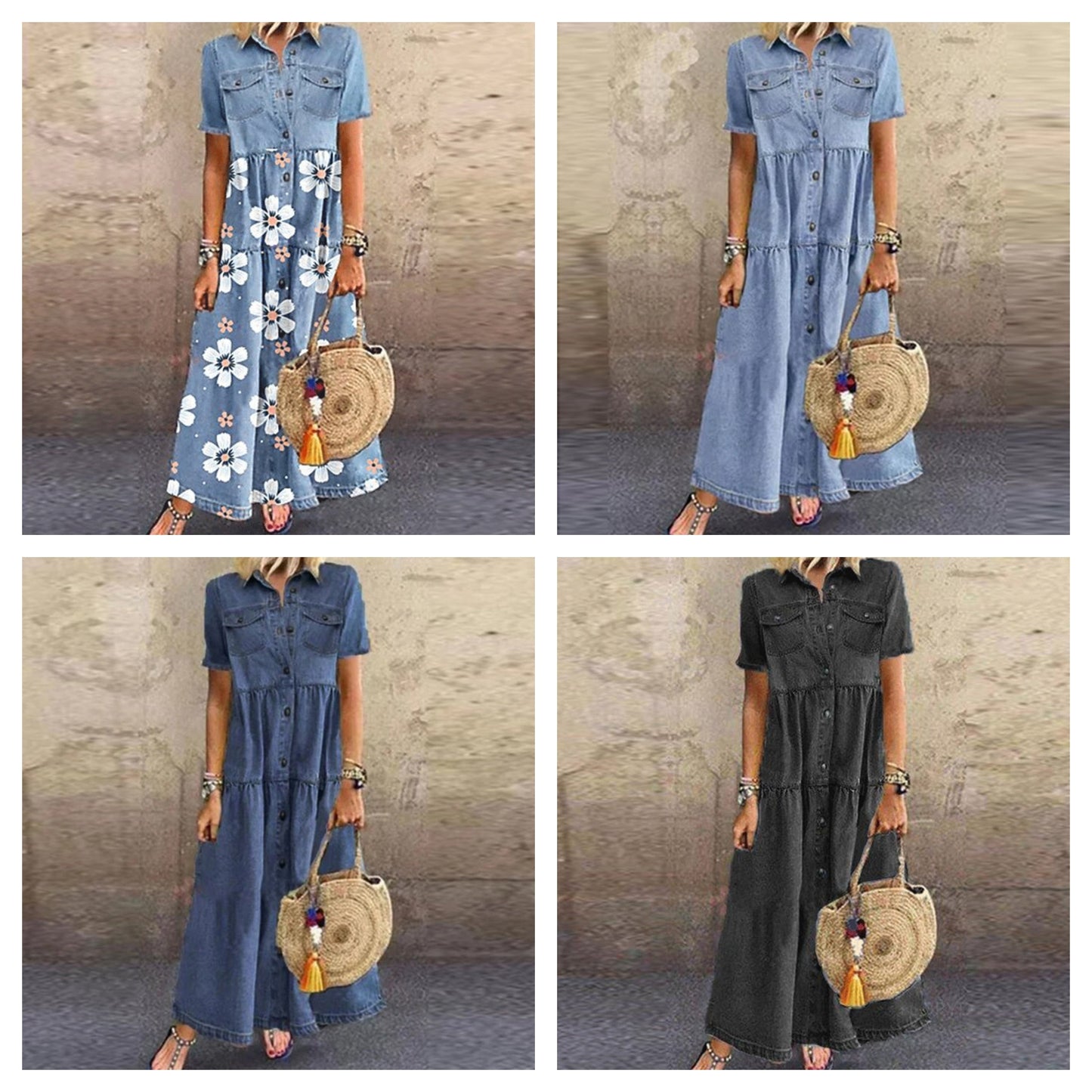 Funki Findz | Dresses | Women's Floral Print Maxi Boho Sundress