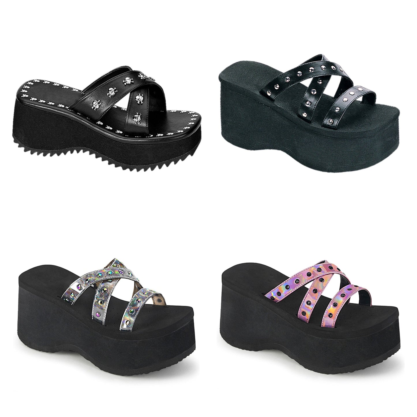 Funki Findz | Shoes | Women's Gothic Platform Wedge Sandals