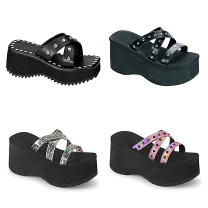 Funki Findz | Shoes | Women's Gothic Platform Wedge Sandals