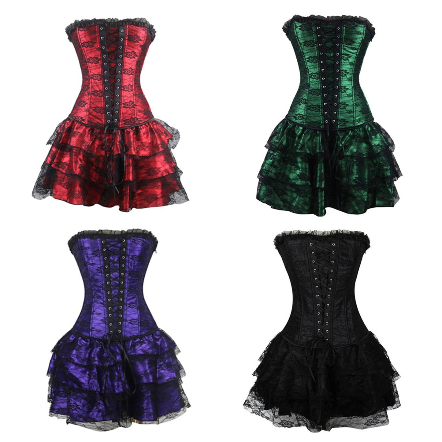 Funki Findz | Dresses | Women's Sweet Bustier Corset Dress Set