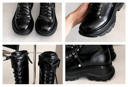 Funki Findz | Boots | Women's White Knee High Lace Up Boots