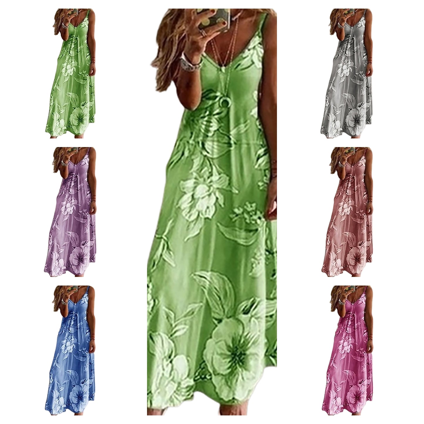 Funki Findz | Dresses | Women's Long Floral Summer Maxi Dress