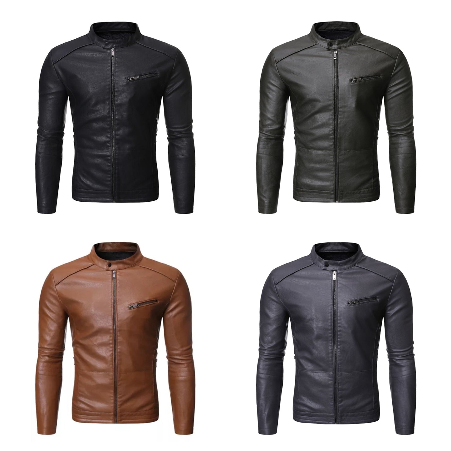 Funki Findz | Jackets | Men's Women's Slim PU Leather Jacket