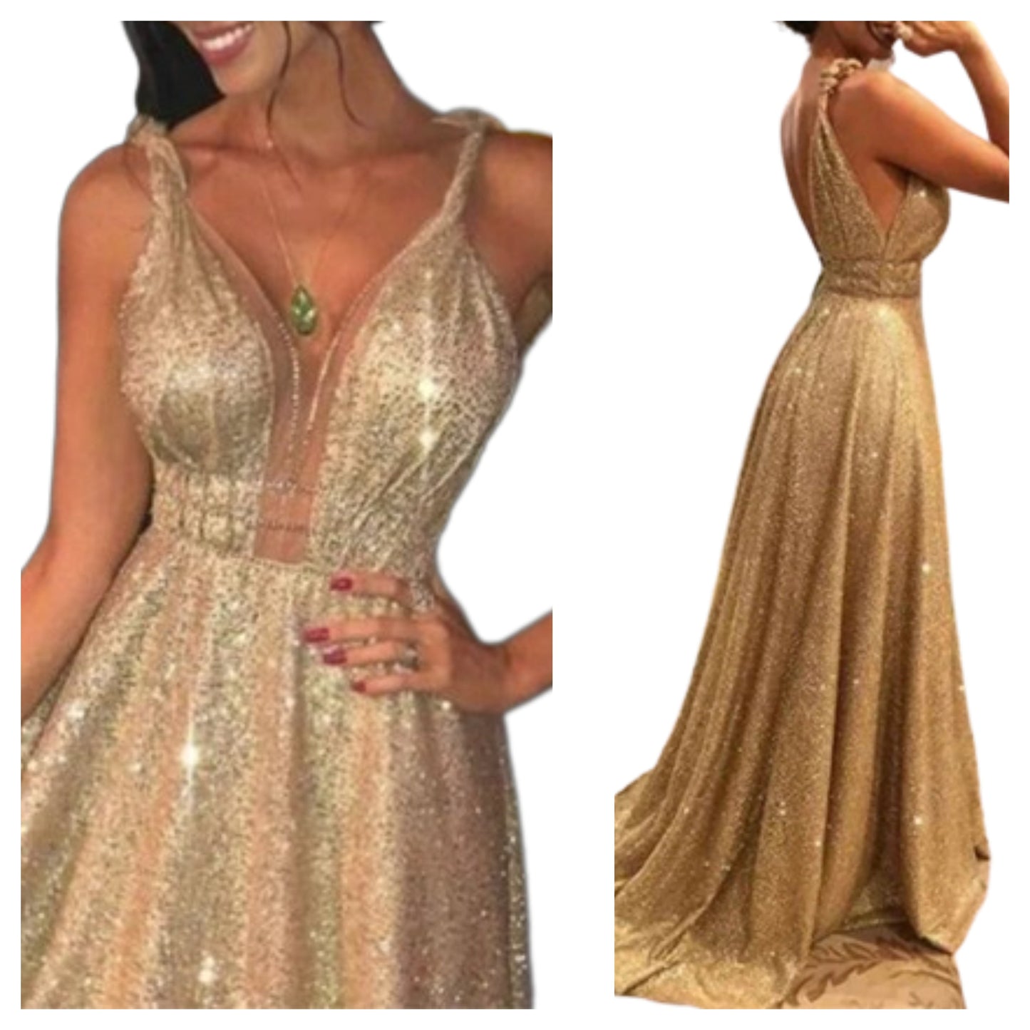 Funki Findz | Dresses | Women's Long Sparkly Prom Ball Dress