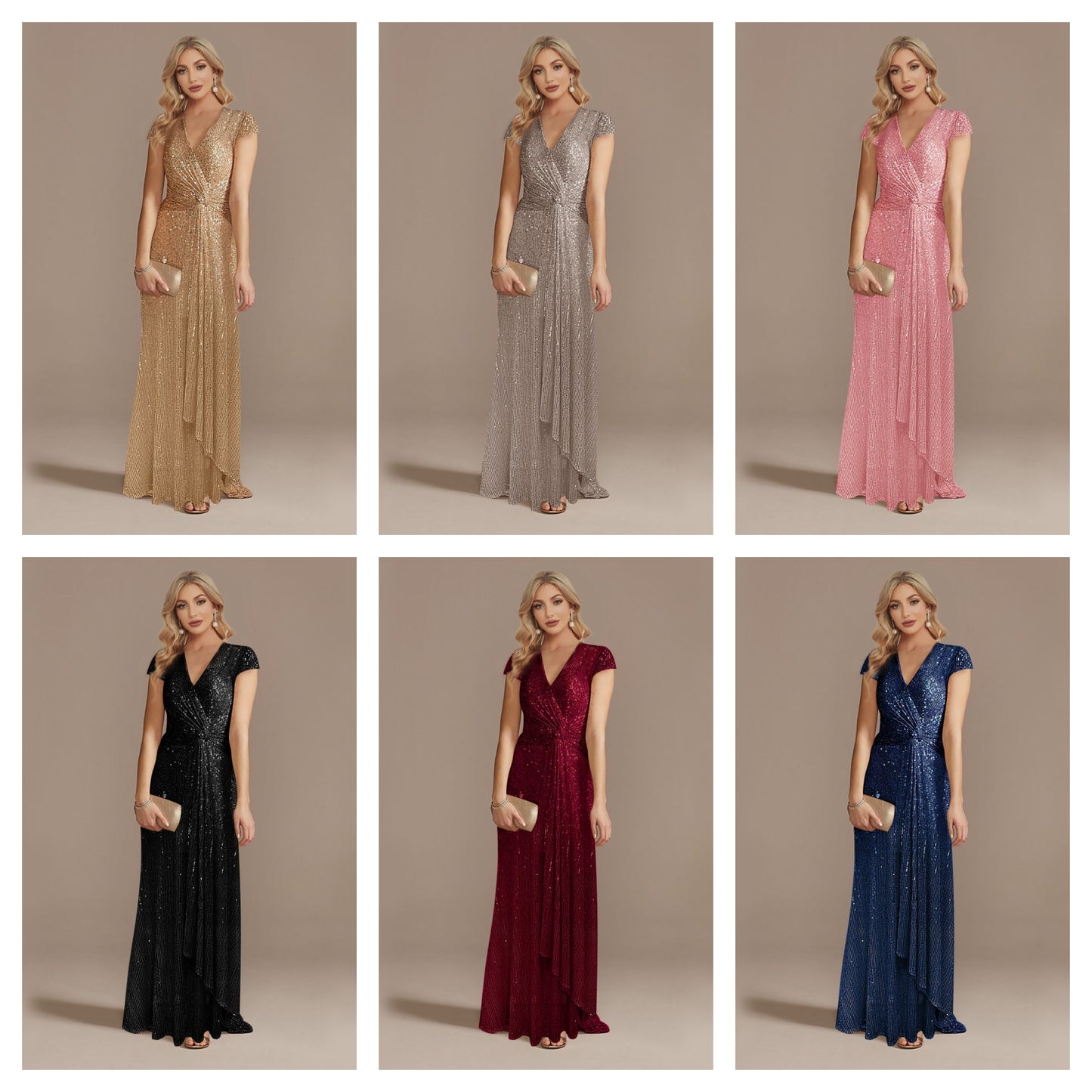 Funki Findz | Dresses | Women's Elegant Long Sequin Dress
